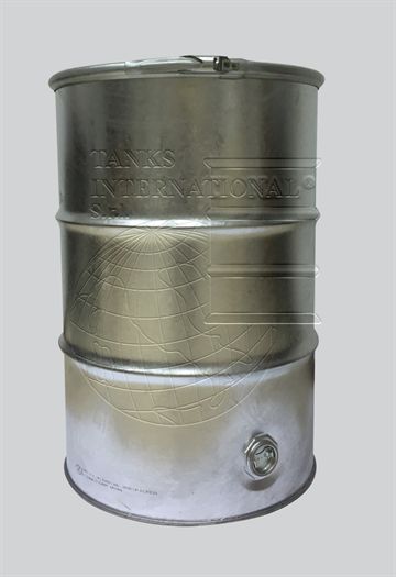 Metallic open-head drum - 217 litres volume with drain for liquid products galvanized