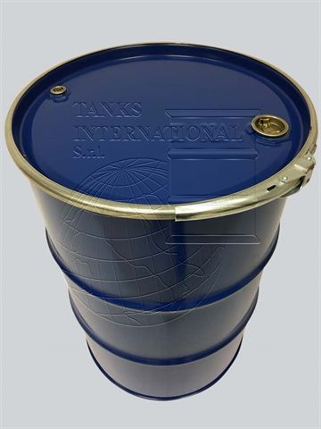 Metallic open-head drum - 217 litres volume for liquid products lacquered