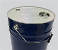 Metallic  drum with  screw  caps - 32 litres volume
