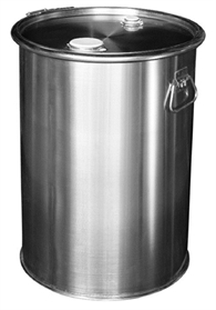 60L open head sealed conical stainless steel drum - Innopack